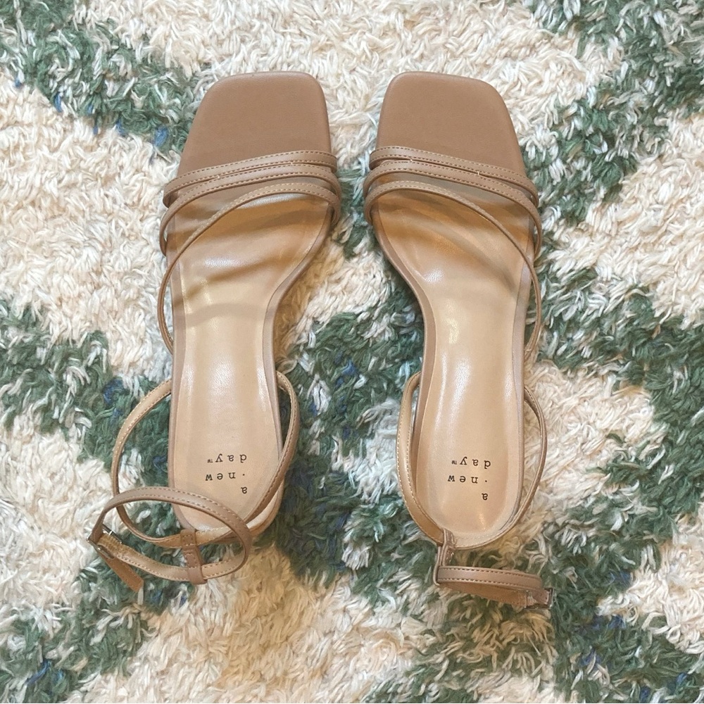 A New Day Beige Strappy Heels